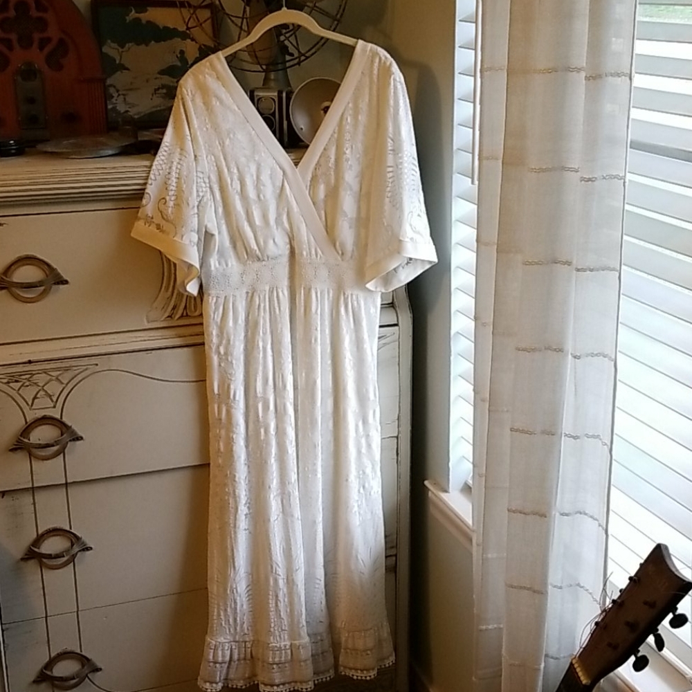 Anthropologie Farm Rio Devore midi dress